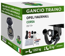 Attelage Démontable Horizontale Opel/Vauxhall CORSA Hayon 3-5 portes 19+ 13p