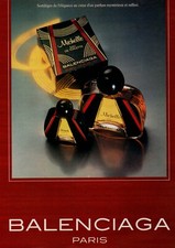 Publicité papier Parfum. Perfume ad. BALENCIAGA Michelle 1982