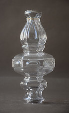 Balustre hexagonal en verre pour axe de lustre d'église 19,2 cm , XIXème siècle