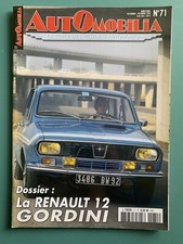 AUTOMOBILIA n 71 - RENAULT 12 GORDINI BENTLEY CONTINENTAL SKODA LE MANS CLASSIC