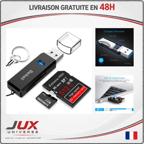 Beikell lecteur carte usb - lecteur,