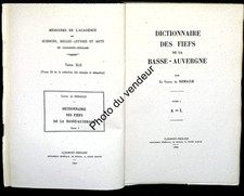 Histoire de l'Auvergne: Remacle 1943 Dictionnaire des fiefs de la Basse-Auvergne