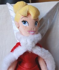 Disney Tinkerbell Fairy Red Christmas Dress Plush Doll - Disney Store