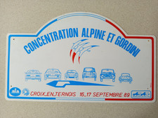 plaque Concentration ALPINE GORDINI A310 R12 R8 Berlinette -  1989