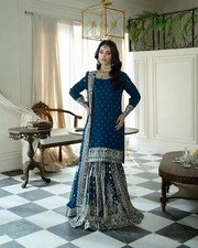 SALWAR KAMEEZ PAKISTANAIS INDIAN WEDDING PARTYWEAR BOLLYWOOD SHARARA COSTUME ...
