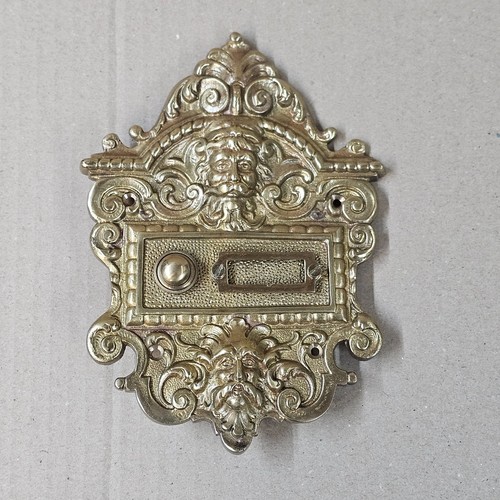 Plaque sonnette laiton - plaque, en