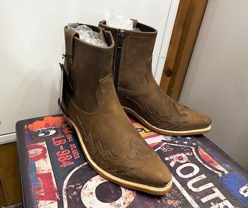 Bottes basses cuir western - bottes,