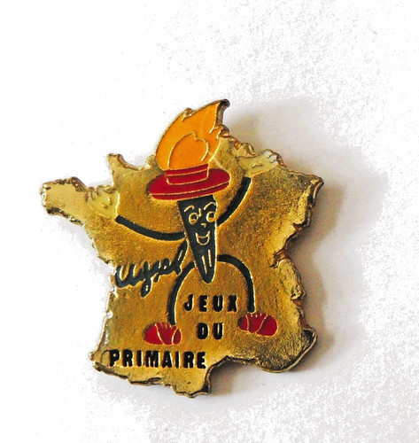 Pin carte france ugsel - pin's,