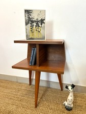 Table de chevet -bout de canapé tripode en teck années 50