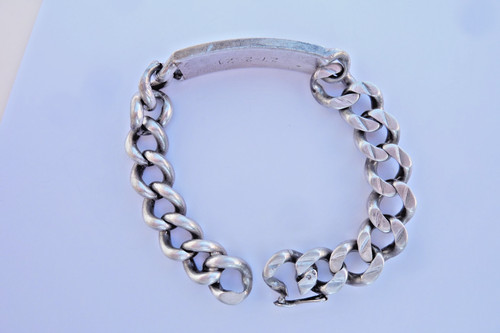 Grosse gourmette homme argent - grosse,