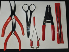 6 outils pro pinces plates, brucelles, ciseaux FACOM