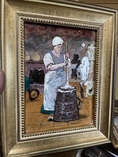 Tableau Emaux Sur Cuivre Vieux