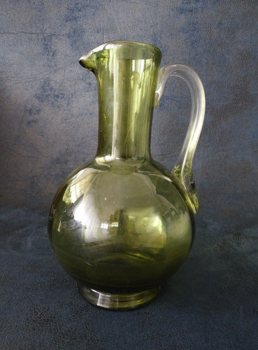 Ancien pichet carafe broc - pichet, vert