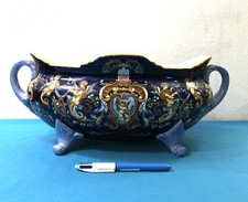 grande jardinière / centre de table faïence signé GIEN modèle RENAISSANCE 42 cm
