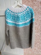 PULL MOHAIR JACQUARD NEUF FAIT