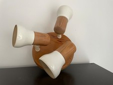 lustre 3 spots bois et métal