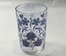 ANCIEN VERRE DE CURE EMAILLE  VERRE COLORE COLLECTION CURISTE XIXe SIECLE