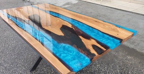 Table résine live edge - en,