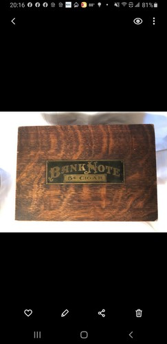 Antique bank note cigars - note, 5¢