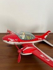 Ancien jouet Joustra avion Super Rallye à friction en métal ( 1950/59 )