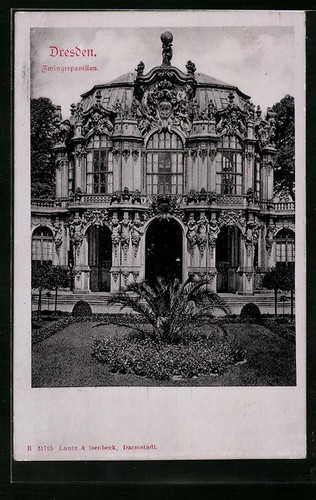 Carte postale dresde - dresde,, façade