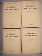Chateaubriand: Mémoires d'outre-tombe tomes 1 à 4, 1948, envoi, BE