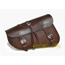 Sac latéral cuir marron - latéral, de