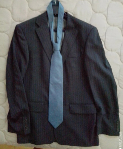 Costume homme noir raye - homme, bleu