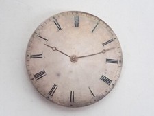 Ancien mouvement de montre plat à gousset  / cadran en argent