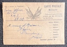 Carte postale militaire Correspondance personnelle amicale évoquant Guerre 14-18