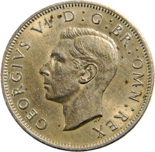1950 two shillings - two, (02539)