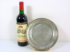 Assiette en Etain Haut Epoque XVIII° Gravée Poinçon Jean Charton 1799 Genève