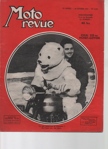 Moto revue n01175 1954 - moto, monet