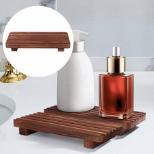 Support de présentation en bois pour bouteilles de savon, maquillage et