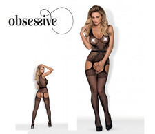 Combinaison Bodystocking Lingerie Sexy Femme Combinaison Ouverte F217 OBSESSIVE