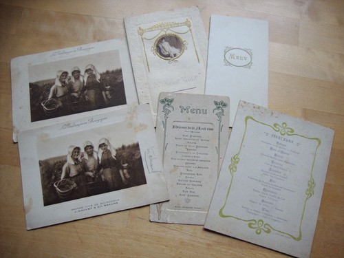 Lot menus anciens banquet - 7,