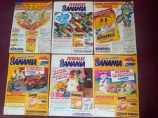 Banania publicités originales 1986 série complète Hot wheels jouet bicross muscl