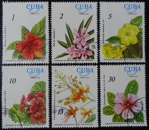 Timbres 1cuba fleurs - timbres,