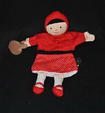 Peluche doudou marionnette chaperon rouge HISTOIRE D'OURS Studio sac brun TTBE
