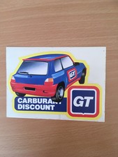 AUTOCOLLANT RENAULT 5 GT TURBO CARBURANT DISCOUNT GT    F88