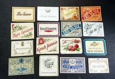 LOT 16 ETIQUETTE EAU DE VIE MARC PRUNE CERISES FINE VIEILLE SPECIMEN D'IMPRIMEUR