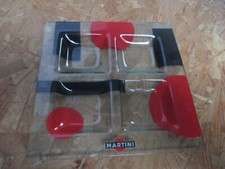 plateau publicitaire Martini en verre 20x20cm