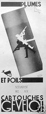 PUBLICITÉ GEVELOT PLUMES ET