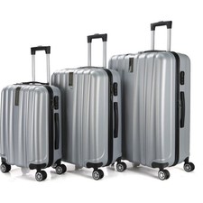 Set 3 valises 36-67-98 litres ABS avec 4 roulettes Argenté Royalty Line RLLTS187