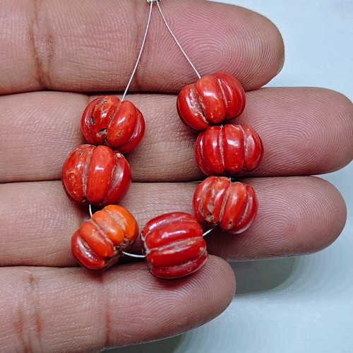 Coral melon beads - beads, de
