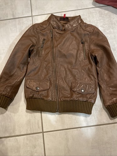 Blouson enfant cuir marron - blouson,