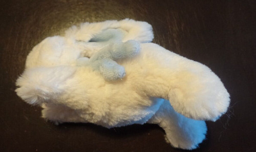 S12 doudou lapin blanc bleu - doudou,