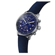 YEMA Flygraf AIR FORCE Acier Chrono Mécanique Quartz Hybride Bleu Montre Homme