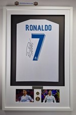 Cristiano Ronaldo framed shirt 2017 - 2018 hand-signed with COA Free shipping