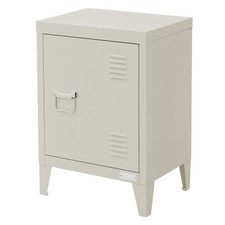 Table de nuit gris clair acier